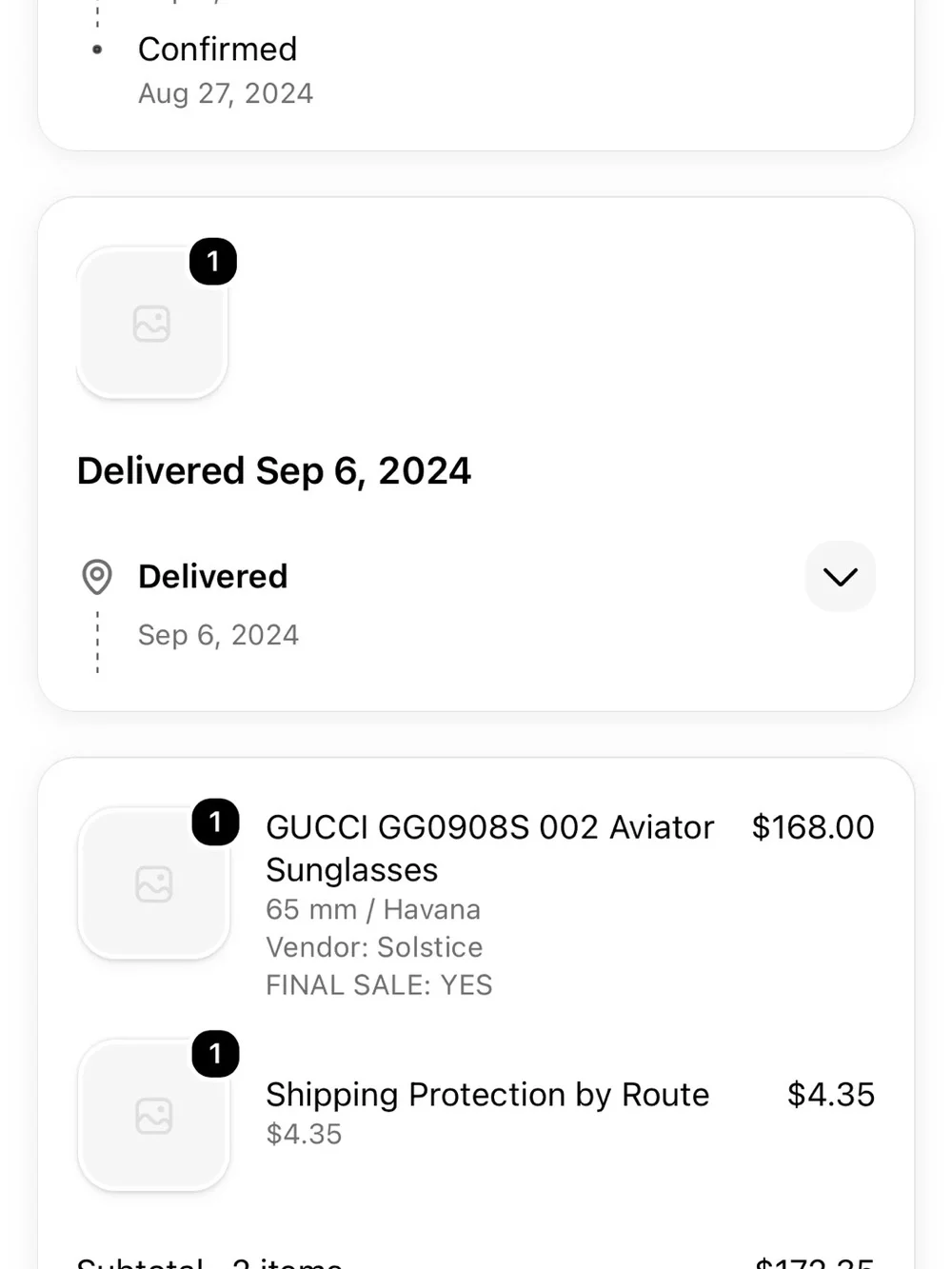 Gucci Burgundy  Frame Sunglasses with Brown Lenses